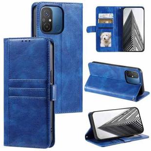 For Xiaomi Redmi 12C / 11A Global Simple 6-Card Wallet Leather Phone Case(Blue)