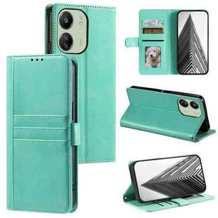 For Xiaomi Redmi 13C 4G/5G Simple 6-Card Wallet Leather Phone Case(Green)