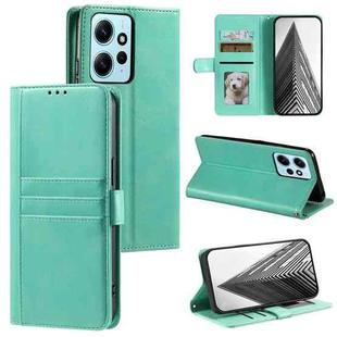 For Xiaomi Redmi Note 12 4G Simple 6-Card Wallet Leather Phone Case(Green)