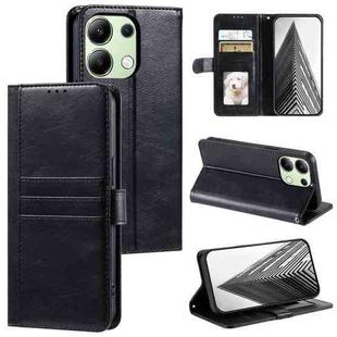 For Xiaomi Redmi Note 13 4G Simple 6-Card Wallet Leather Phone Case(Black)