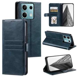 For Xiaomi Redmi Note 13 5G Simple 6-Card Wallet Leather Phone Case(Navy Blue)