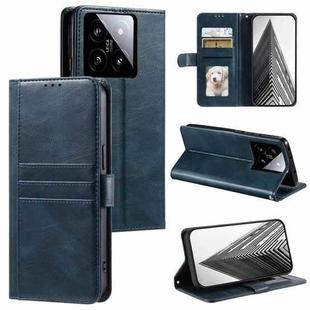 For Xiaomi 14 Simple 6-Card Wallet Leather Phone Case(Navy Blue)