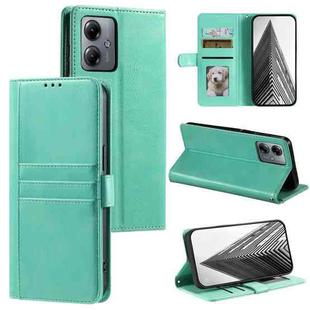 For Motorola Moto G14 Simple 6-Card Wallet Leather Phone Case(Green)