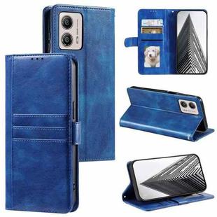 For Motorola Moto G53 5G Simple 6-Card Wallet Leather Phone Case(Blue)