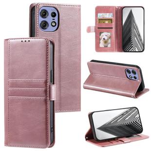 For Motorola Edge 50 Pro Simple 6-Card Wallet Leather Phone Case(Rose Gold)