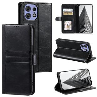 For Motorola Edge 50 Pro Simple 6-Card Wallet Leather Phone Case(Black)