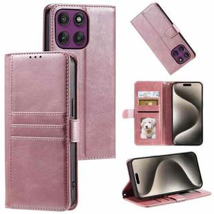 For Motorola Edge 60 Pro Simple 6-Card Wallet Leather Phone Case(Rose Gold)