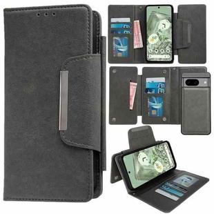 For Google Pixel 7a Multifunctional 7-Card Wallet Leather Phone Case(Grey)