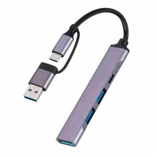 809-C 6 in 1 USB+Type-C to USB Multifunctional Docking Station HUB Adapter