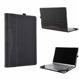 For Microsoft Surface Book 3 / 2 / 1 13.5 inch Cloth Texture Laptop Leather Case With Stand Function(Black)