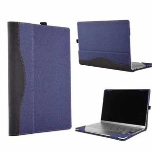 For Microsoft Surface Book 3 / 2 / 1 13.5 inch Cloth Texture Laptop Leather Case With Stand Function(Blue)