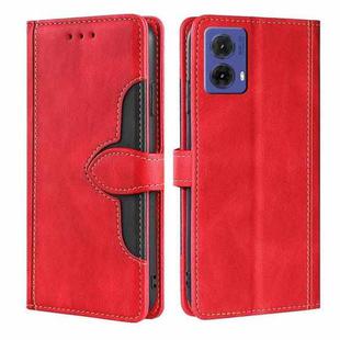 For Motorola Moto G85 5G Skin Feel Magnetic Buckle Leather Phone Case(Red)