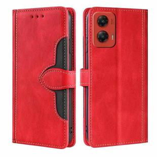 For Motorola Moto G Stylus 5G 2024 Skin Feel Magnetic Buckle Leather Phone Case(Red)