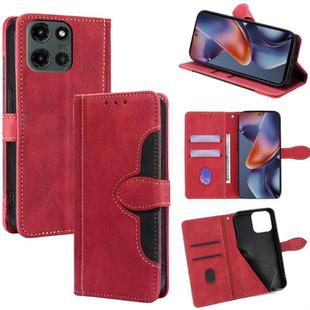 For Motorola Moto G 5G 2025 Skin Feel Magnetic Buckle Leather Phone Case(Red)
