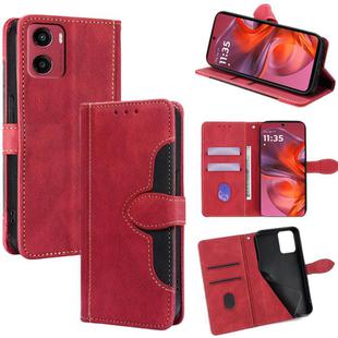 For Motorola Moto G05 Skin Feel Magnetic Buckle Leather Phone Case(Red)