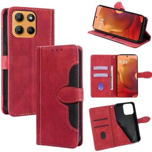 For Motorola Moto G15 / G15 Power Skin Feel Magnetic Buckle Leather Phone Case(Red)