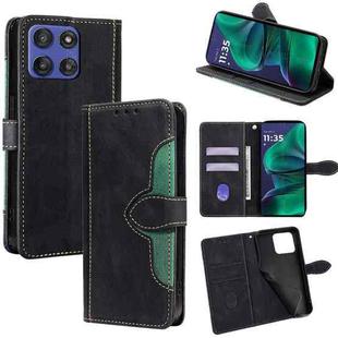 For Motorola Moto G Stylus 5G 2025 Skin Feel Magnetic Buckle Leather Phone Case(Black)