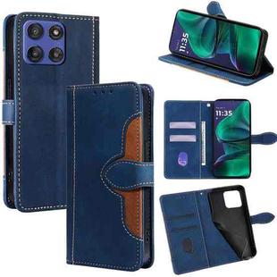 For Motorola Moto G Stylus 5G 2025 Skin Feel Magnetic Buckle Leather Phone Case(Blue)