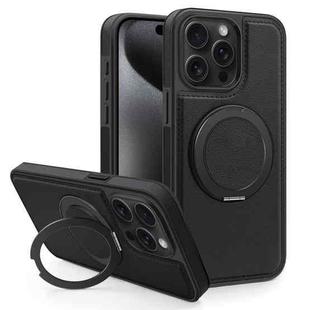For iPhone 15 Pro Max Yashi 360 Degree Rotating MagSafe Bracket Phone Case(Black)