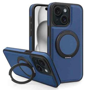 For iPhone 15 Plus Yashi 360 Degree Rotating MagSafe Bracket Phone Case(Blue)