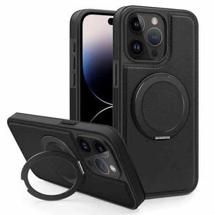For iPhone 14 Pro Yashi 360 Degree Rotating MagSafe Bracket Phone Case(Black)