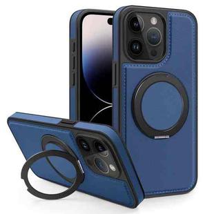For iPhone 14 Pro Max Yashi 360 Degree Rotating MagSafe Bracket Phone Case(Blue)