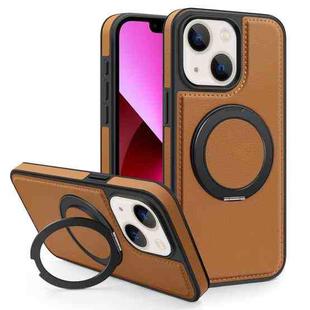For iPhone 13 Yashi 360 Degree Rotating MagSafe Bracket Phone Case(Brown)