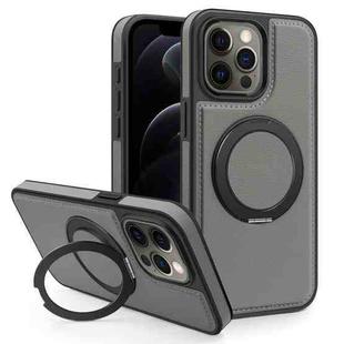 For iPhone 12 Pro Yashi 360 Degree Rotating MagSafe Bracket Phone Case(Grey)