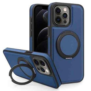 For iPhone 12 Pro Yashi 360 Degree Rotating MagSafe Bracket Phone Case(Blue)