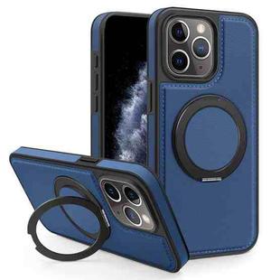 For iPhone 11 Pro Max Yashi 360 Degree Rotating MagSafe Bracket Phone Case(Blue)