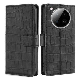 For Infinix Zero 40 4G Skin Feel Crocodile Magnetic Clasp Leather Phone Case(Black)