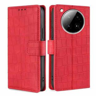 For Infinix Zero 40 4G Skin Feel Crocodile Magnetic Clasp Leather Phone Case(Red)