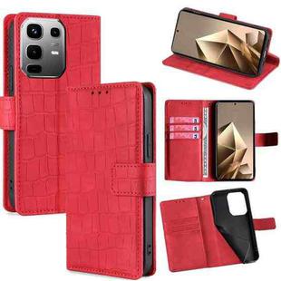For Infinix Note 50 4G Skin Feel Crocodile Magnetic Clasp Leather Phone Case(Red)