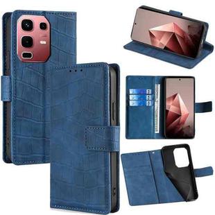 For Infinix Note 50s 5G Skin Feel Crocodile Magnetic Clasp Leather Phone Case(Blue)