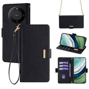 For Huawei Mate 60 Pro+ / 60 Pro Crossbody Chain Leather Phone Case(Black)