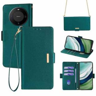 For Huawei Mate 60 Pro+ / 60 Pro Crossbody Chain Leather Phone Case(Green)