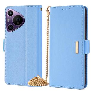For Huawei Pura 70 Pro / 70 Pro+ 5G Crossbody Chain Leather Phone Case(Blue)