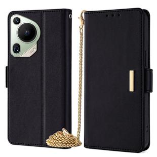 For Huawei Pura 70 Ultra 5G Crossbody Chain Leather Phone Case(Black)