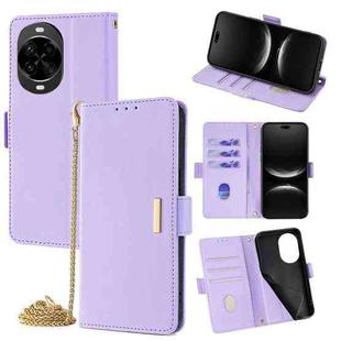 For Huawei nova 14 Pro 5G Crossbody Chain Leather Phone Case(Purple)