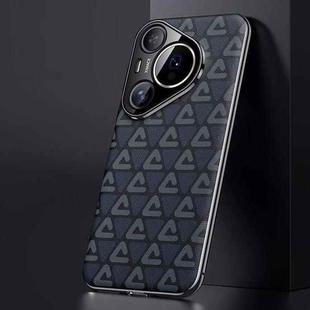 For Huawei Pura 70 Pro / Pro+ Plain Leather PC Phone Case(Black)