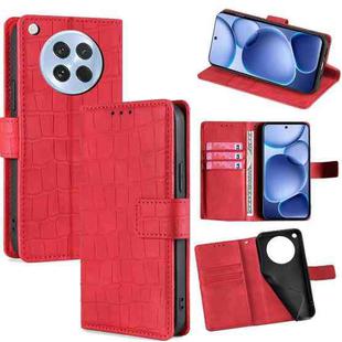 For OPPO Find X8s 5G Skin Feel Crocodile Magnetic Clasp Leather Phone Case(Red)