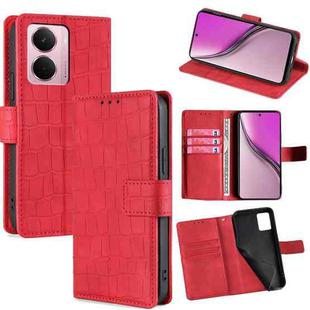 For Realme P3 Pro 5G Global Skin Feel Crocodile Magnetic Clasp Leather Phone Case(Red)