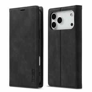 For iPhone 17 Pro LC.IMEEKE Strong Magnetism Microfiber Leather Phone Case(Black)
