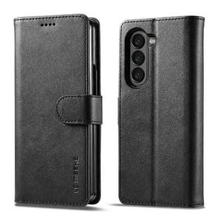 For Samsung Galaxy Z Fold6 5G LC.IMEEKE Calf Texture Leather Phone Case(Black)