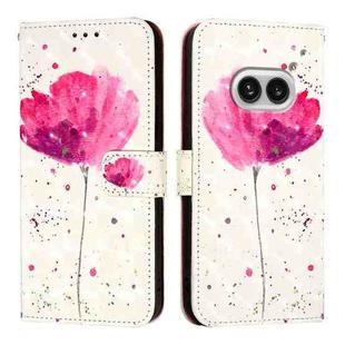 For Nothing Phone 2a 3D Painting Horizontal Flip Leather Phone Case(Flower)