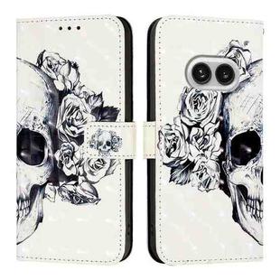 For Nothing Phone 2a 3D Painting Horizontal Flip Leather Phone Case(Skull)