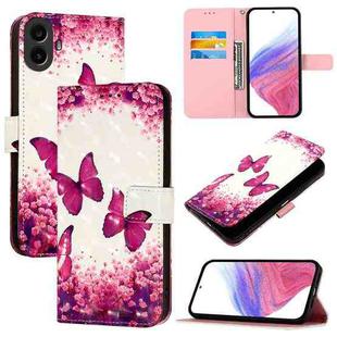 For Nothing CMF Phone 1 3D Painting Horizontal Flip Leather Phone Case(Rose Butterfly)