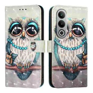 For OnePlus Nord CE4 3D Painting Horizontal Flip Leather Phone Case(Grey Owl)