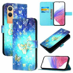 For OnePlus Nord CE4 Lite 3D Painting Horizontal Flip Leather Phone Case(Golden Butterfly)