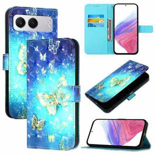 For OnePlus Nord 4 5G 3D Painting Horizontal Flip Leather Phone Case(Golden Butterfly)